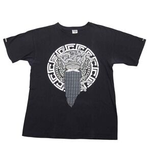 Crooks & Castles Shirt or T-Shirt Mens Medium Black Medusa Print Tribal See pics